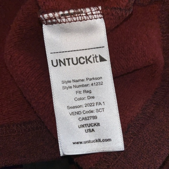 UNTUCKIT MENS PARKSON Snap Fleece Pullover Regular Fit | size XL - Picture 6 of 6